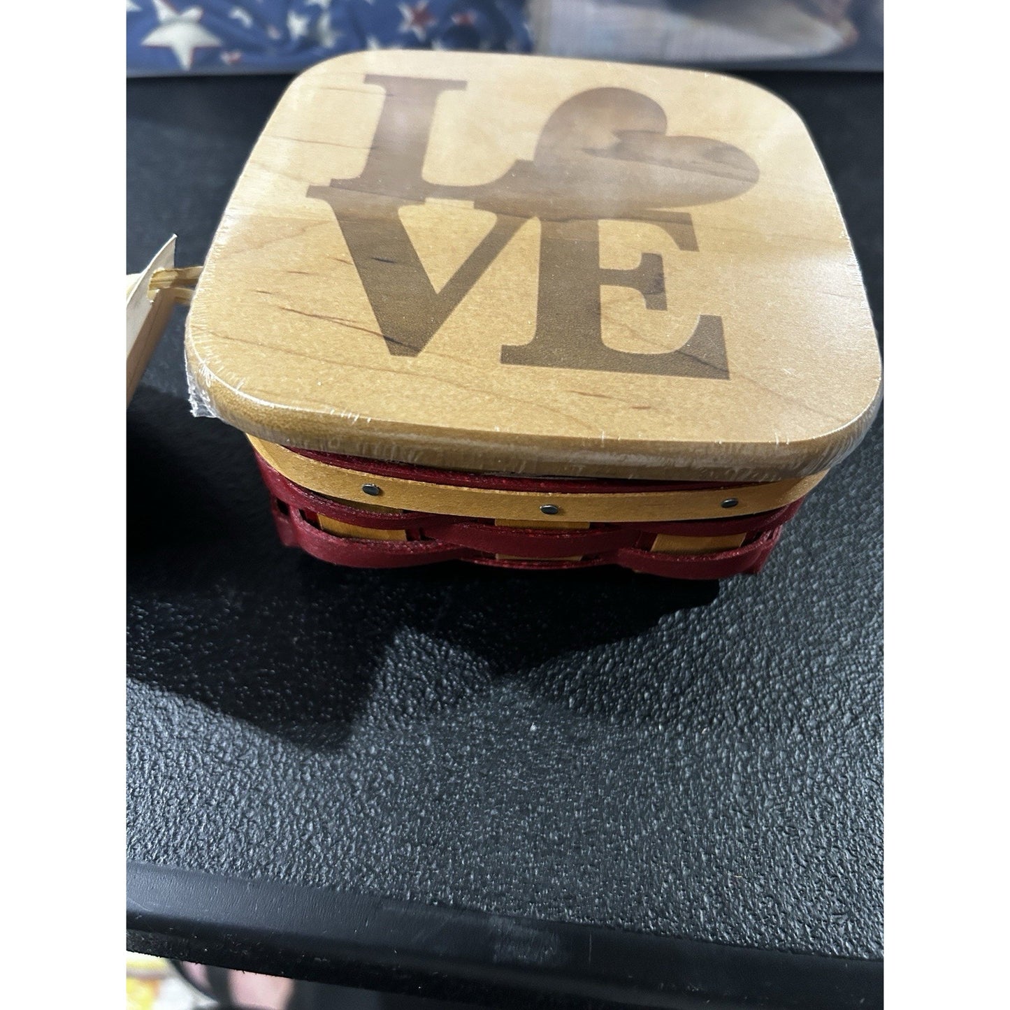 Longaberger 2013 Stuck On You Basket LOVE Lid