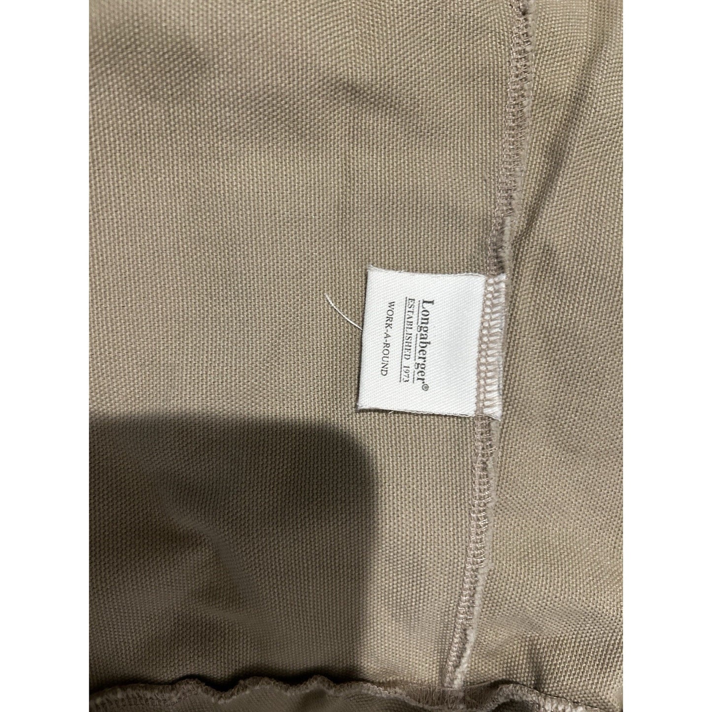Longaberger Work Around Pot of Gold Basket Liner KHAKI TAN Fabric solid