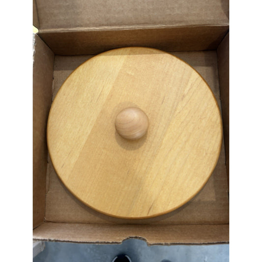 Longaberger WoodCraft Lid Medium Fruit or 7" Measuring Basket NEW CLASSIC STAIN