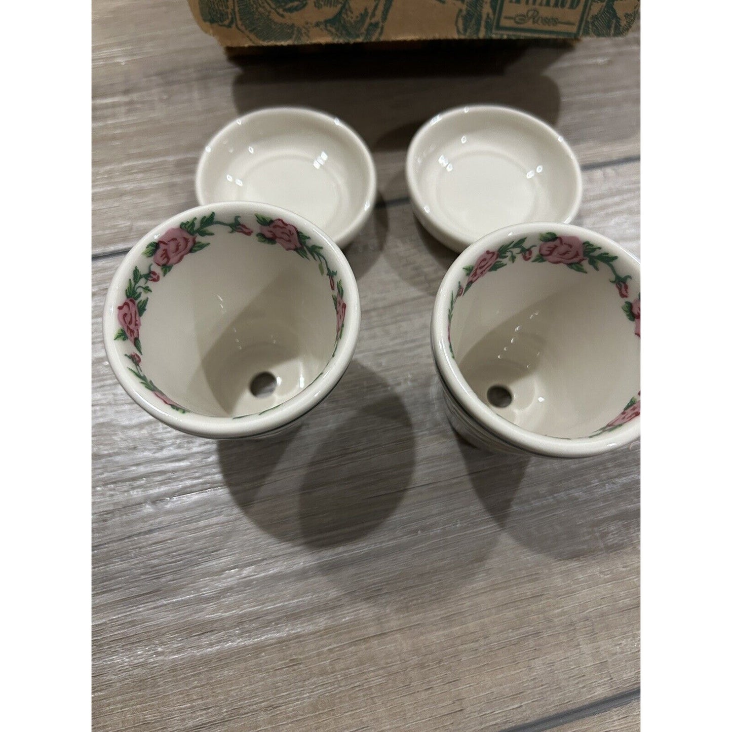 Longaberger Coming Up Roses Branch Advisors Award Flower Pots NEW Pottery