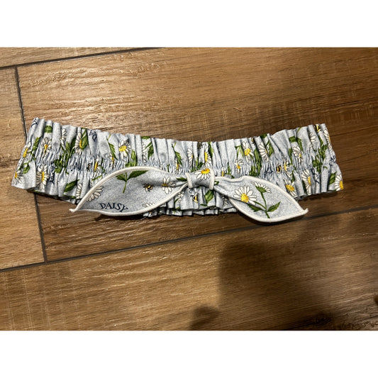 Longaberger DAISY Medium Garter Blue Bow Basket Accessory