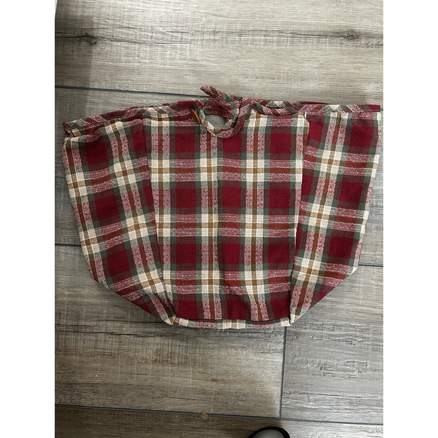 Longaberger 9" MEASURING Basket Liner Orchard Park Plaid fabric