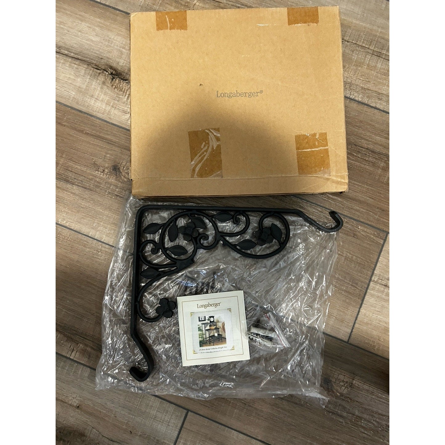 Longaberger Wrought Iron Dogwood Wall Bracket # 71270 New in Box