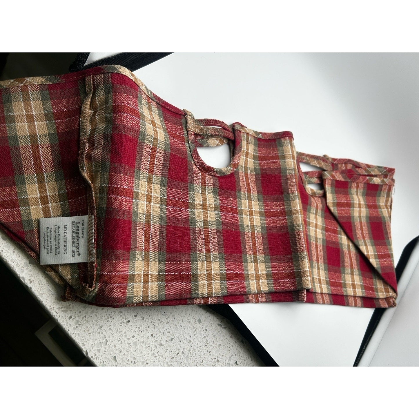 Longaberger Medium Gathering Basket Orchard Park Fabric Liner NEW