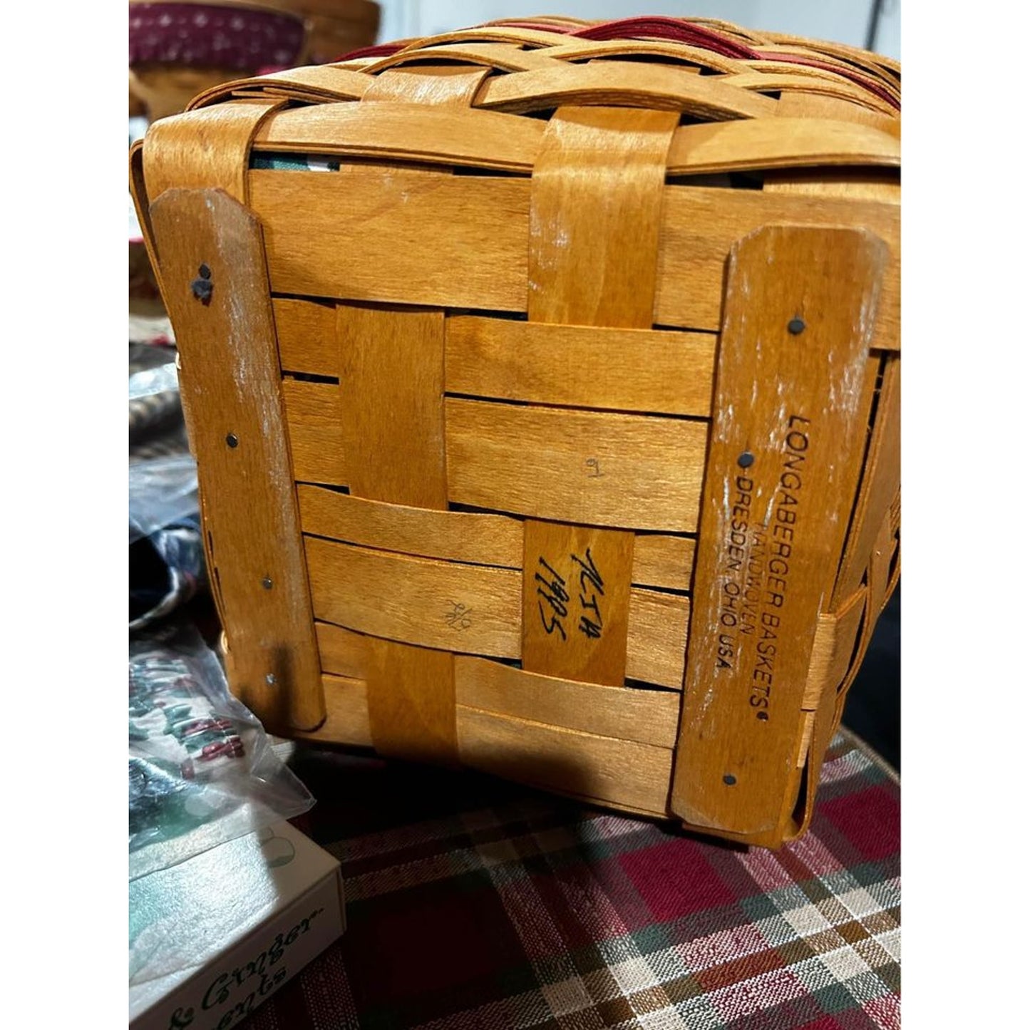 Longaberger Christmas basket combo lot of 3