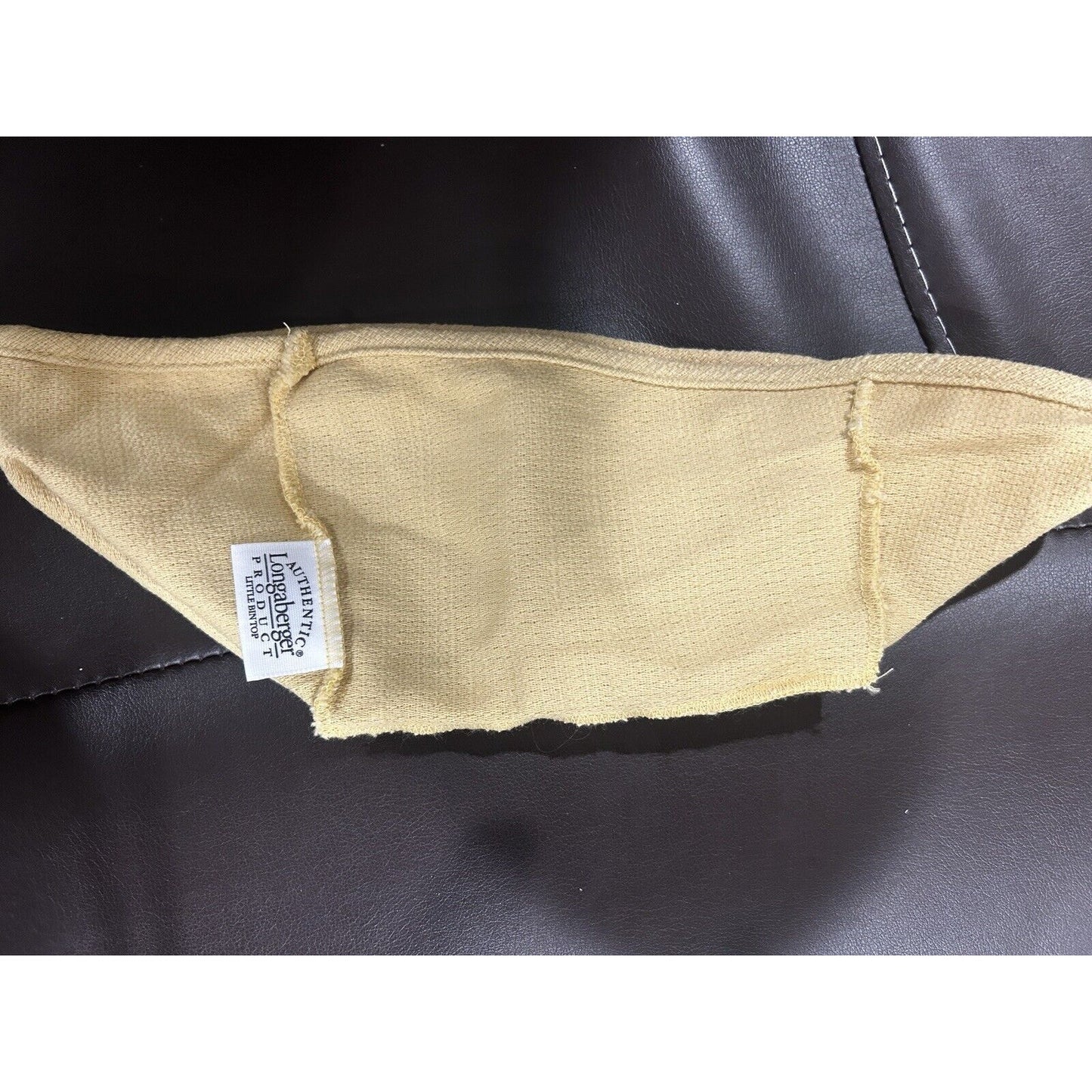 Longaberger Little Bin Top Basket Liner ~ Butternut yellow fabric