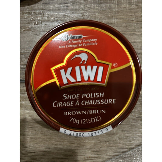 Kiwi Shoe Boot Polish Brown Renews & Protects leather 2.5 oz / 70g New