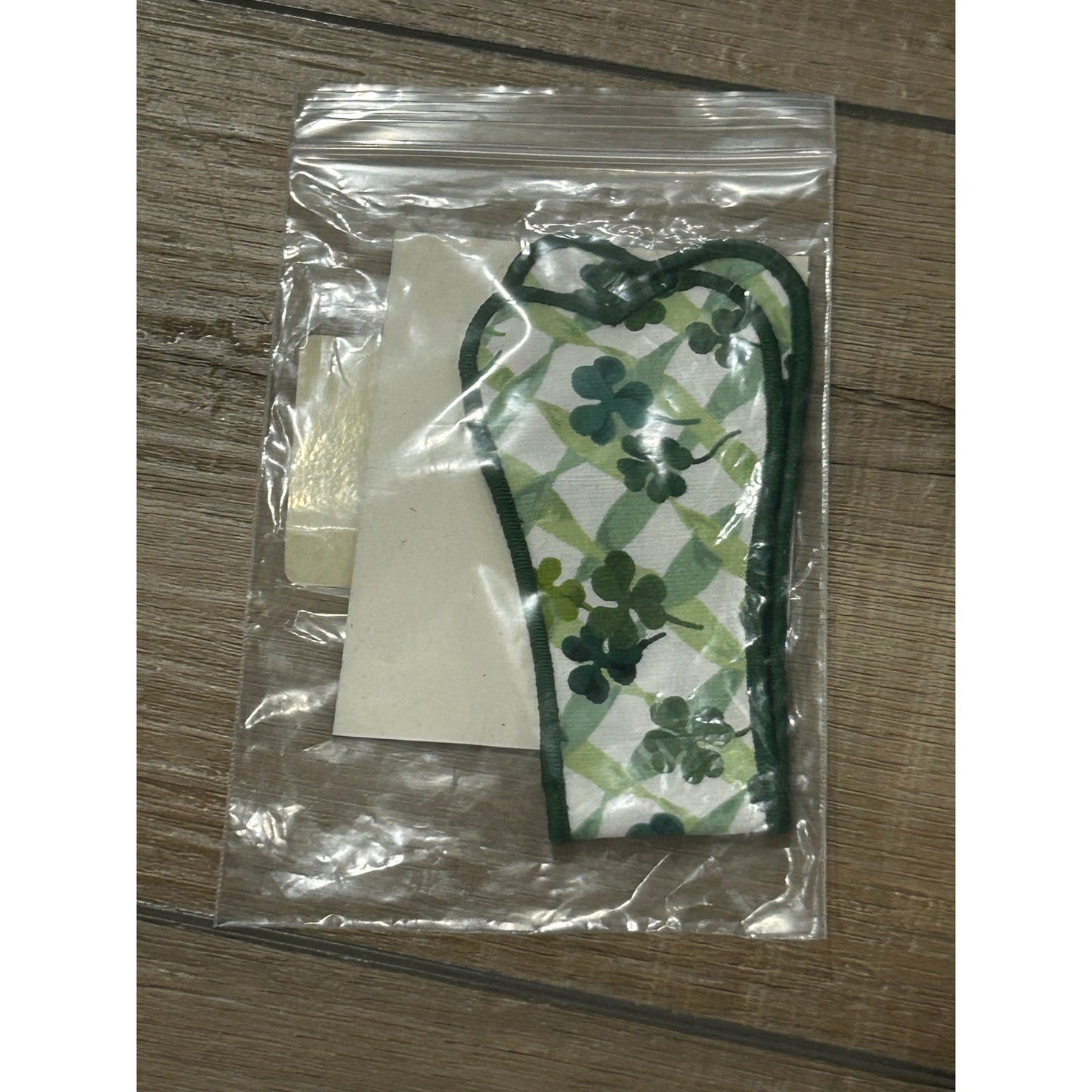 Longaberger Lots of Luck Basket HANDLE TIE Shamrock fabric St patricks