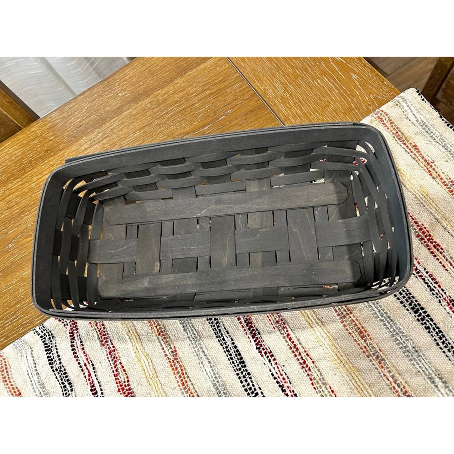 Longaberger Pewter gray bread basket New