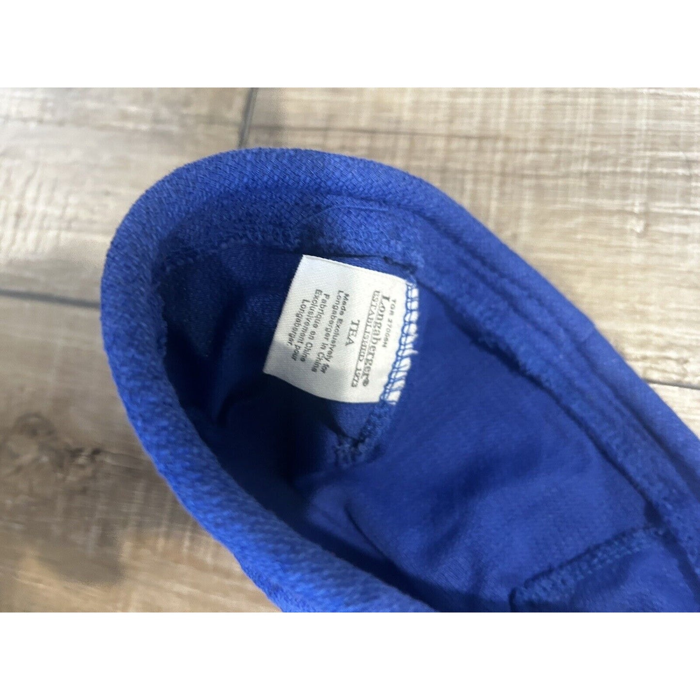 Longaberger Cornflower Blue Fabric Tea Basket liner Small Key