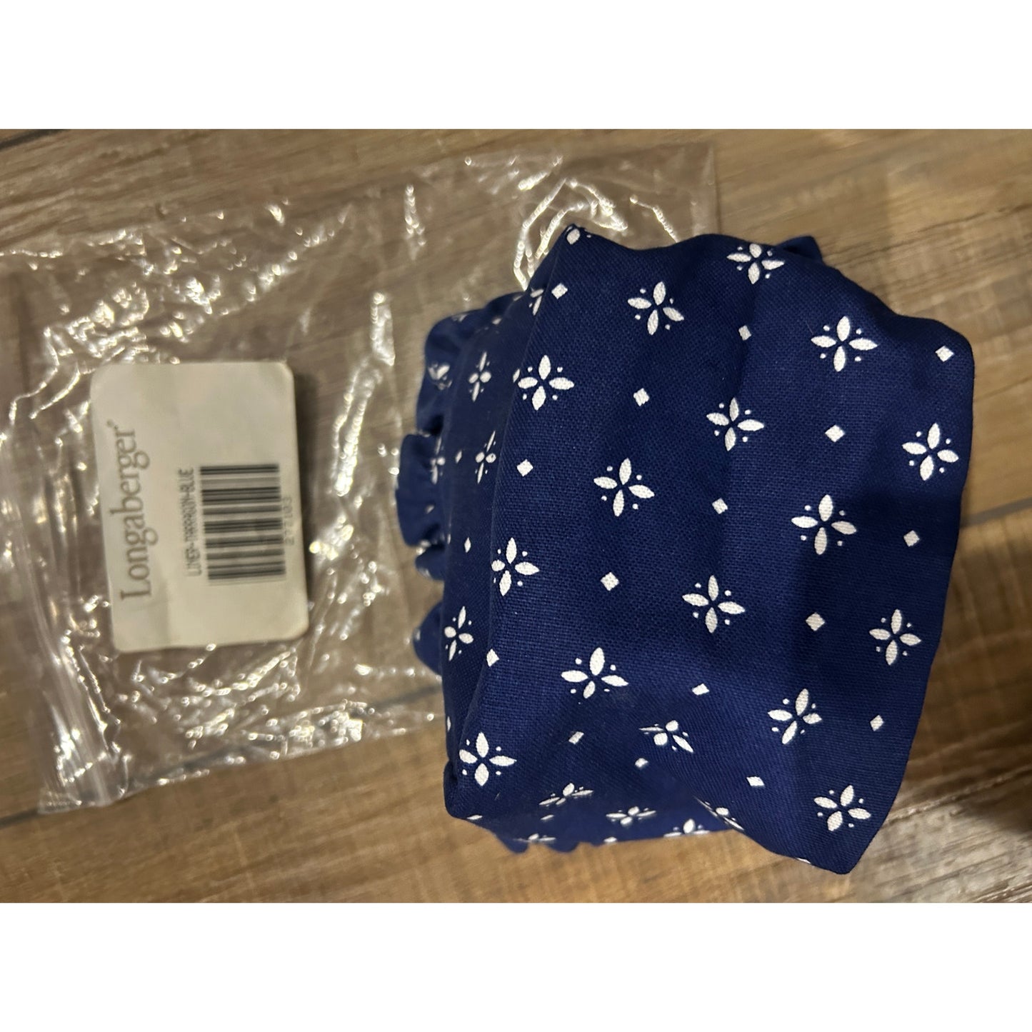 Longaberger Basket TARRAGON Liner Classic Blue fabric SU