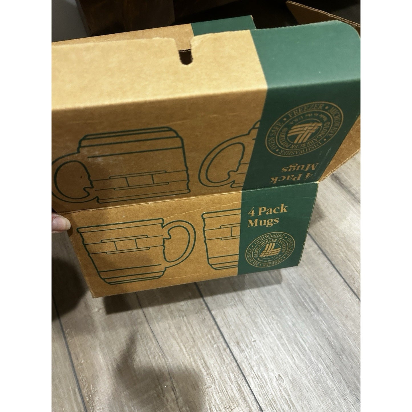 Longaberger USA Pottery Mugs Paprika Cornflower Butternut Sage NEW