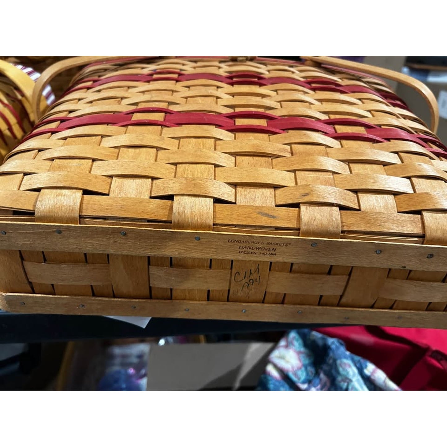Longaberger 1994 BRANCH ADVISOR AWARD Basket Red weaves