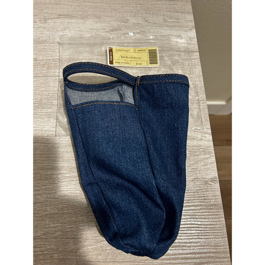 Longaberger Small Gatehouse basket Liner Denim jean fabric blue