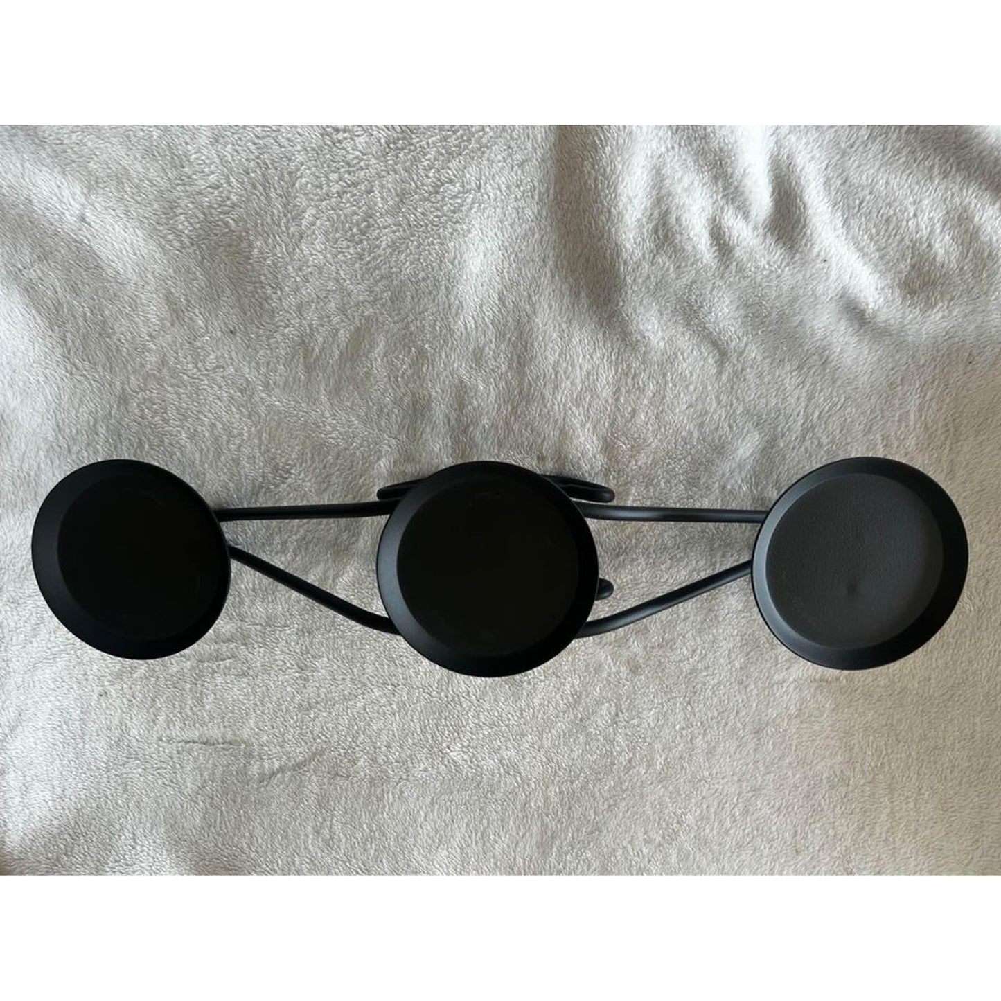 Longaberger Black Wrought Iron 3 Tier Pillar Candle Holder Maple Leaf Foundry