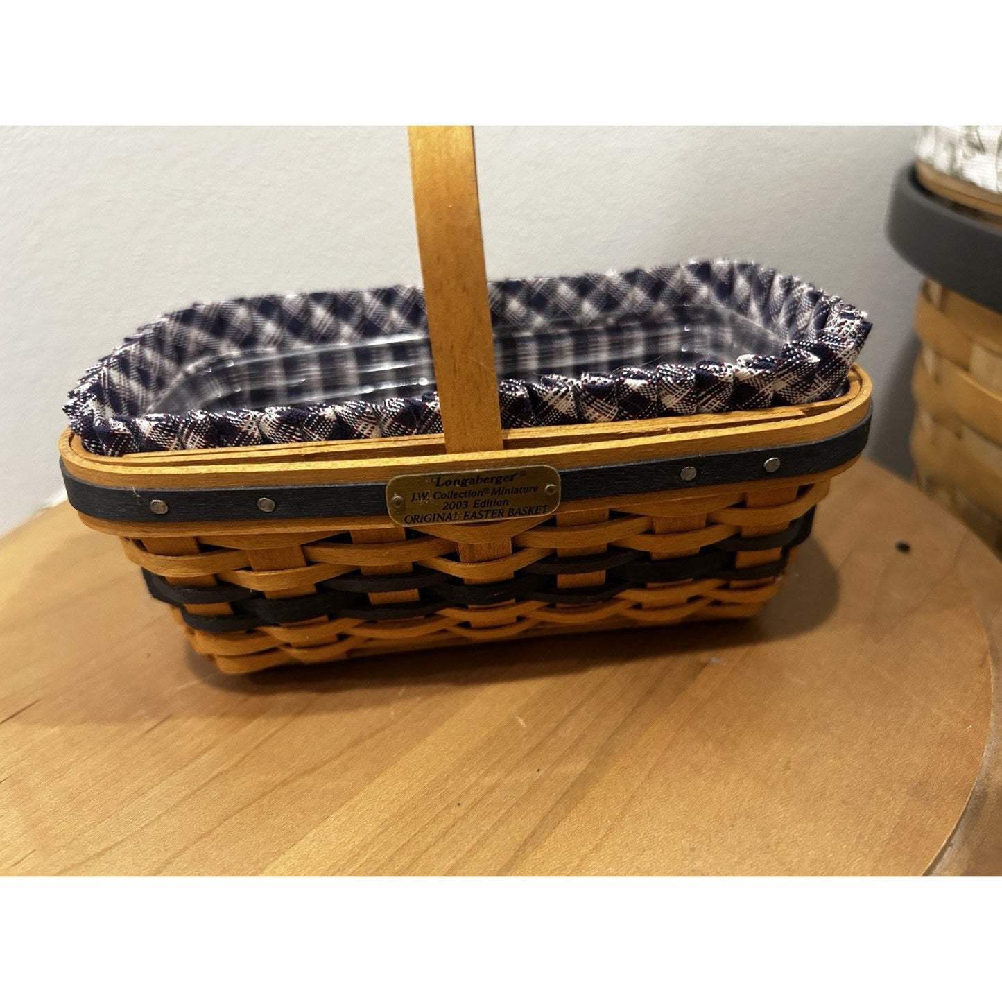 Longaberger JW Collection 2003 miniature Easter basket Combo