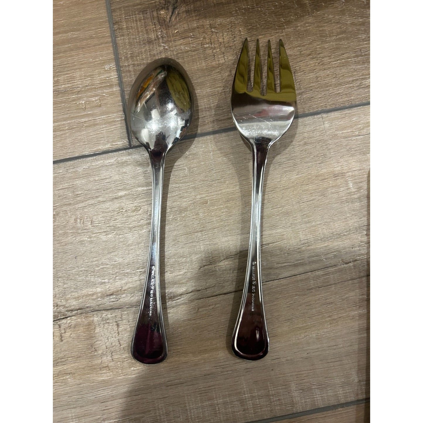 Wallace 18/10 Stainless Steel Basket Design Serving Spoon & Fork Longaberger