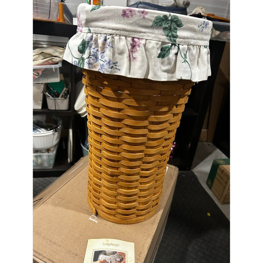 Longaberger UMBRELLA basket with custom made fabric liner