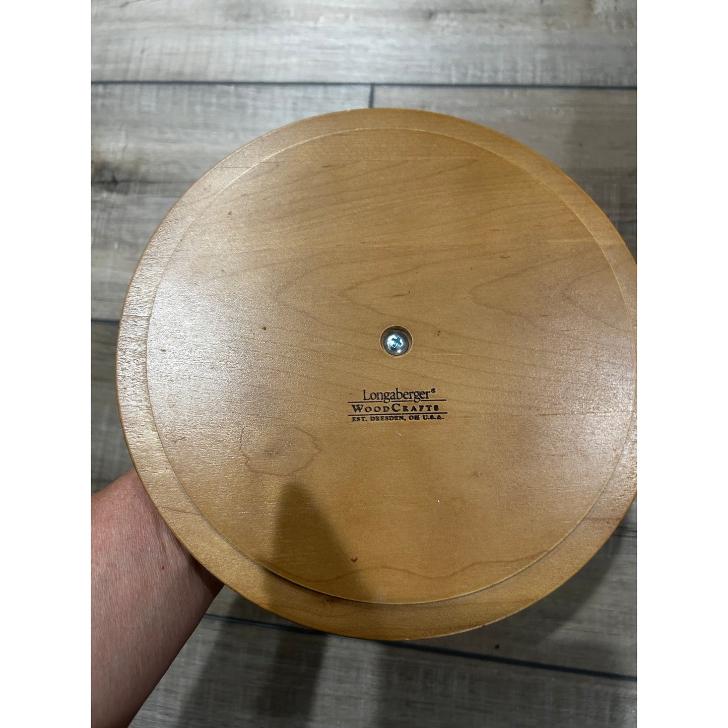 Longaberger LARGE L Canister Basket Lid Woodcrafts maple