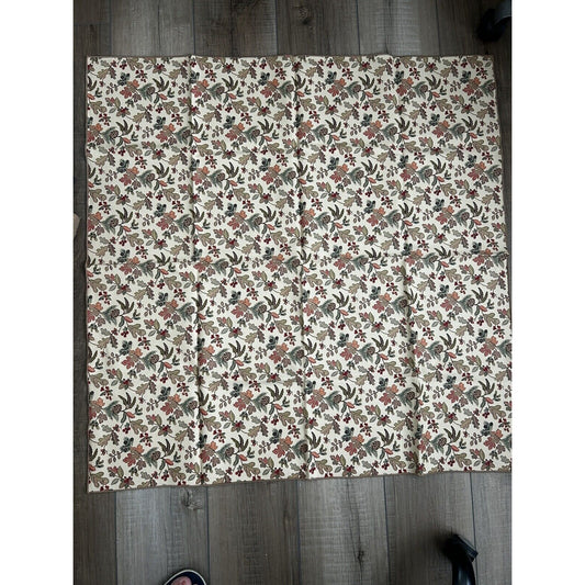 Longaberger Autumn Path 36" Table Fabric Square Fall Decor NEW Oak leaf pinecone