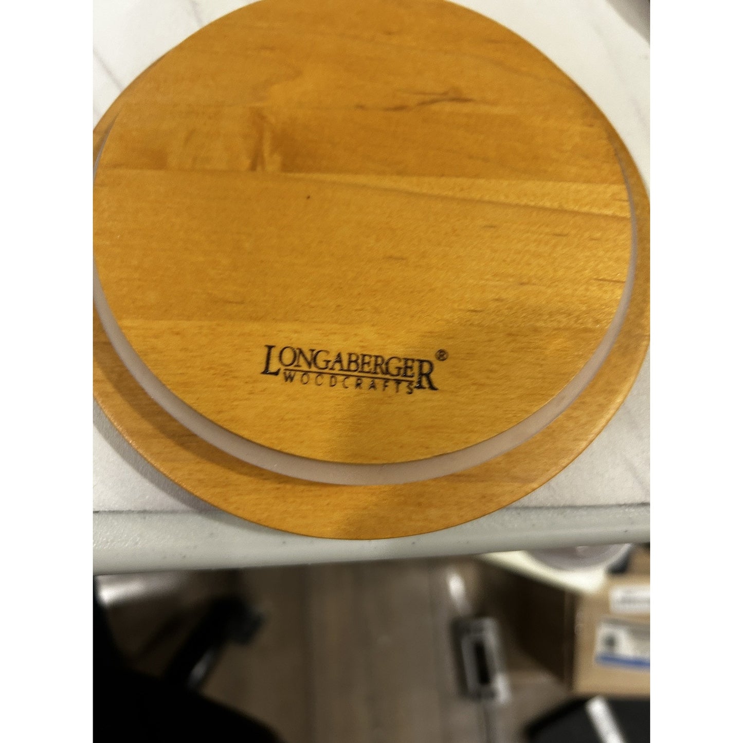 Longaberger Lid For 2 Quart Crock Wooden Woodcrafts 52841 sealing