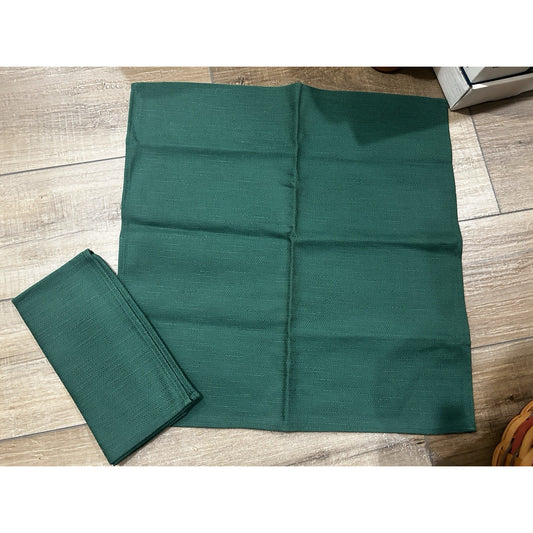 Longaberger Baskets Napkins Ivy Green fabric Set of 2