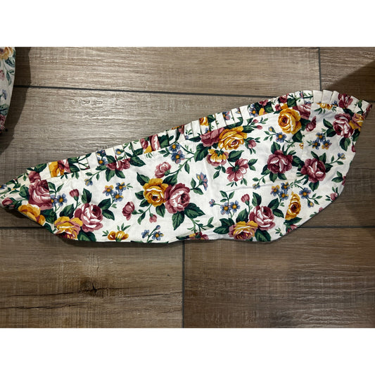Longaberger LARGE VEGETABLE Basket Liner Garden Splendor Roses floral