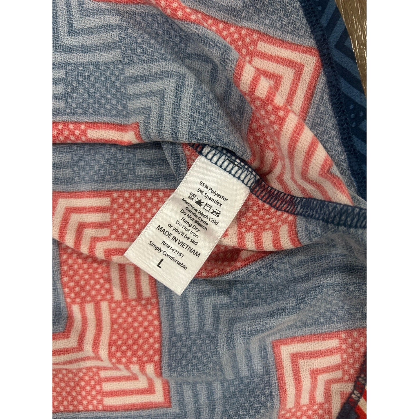 Lularoe MAXI KNIT DRESS MARIA L RED WHITE BLUE CHEVRON Patriotic NWT NEW