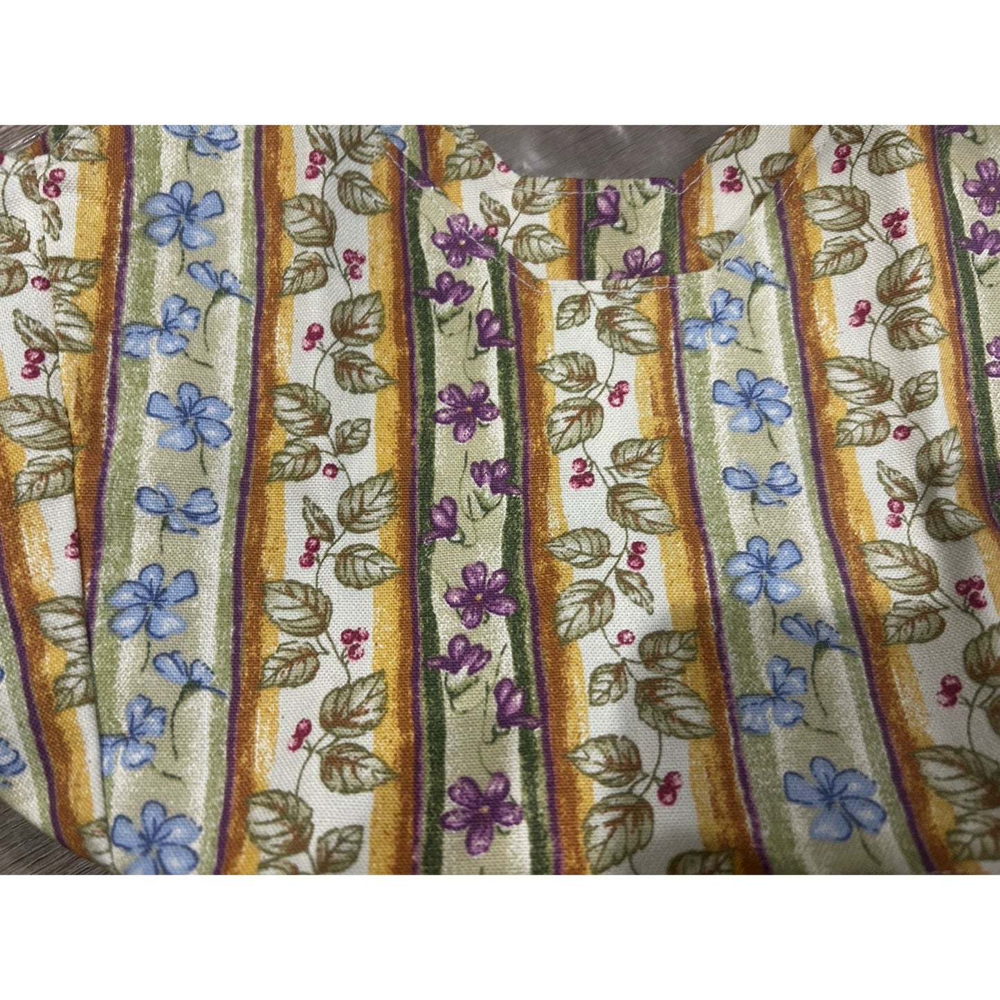 Longaberger Botanical Fields Stripe OVAL Spring Basket Liner floral fabric NEW