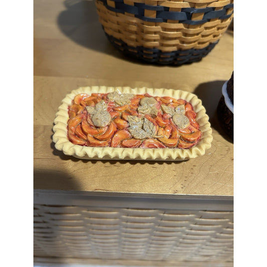 LONGABERGER Baskets COLLECTORS CLUB JW MINIATURE FAUX PEACH COBBLER