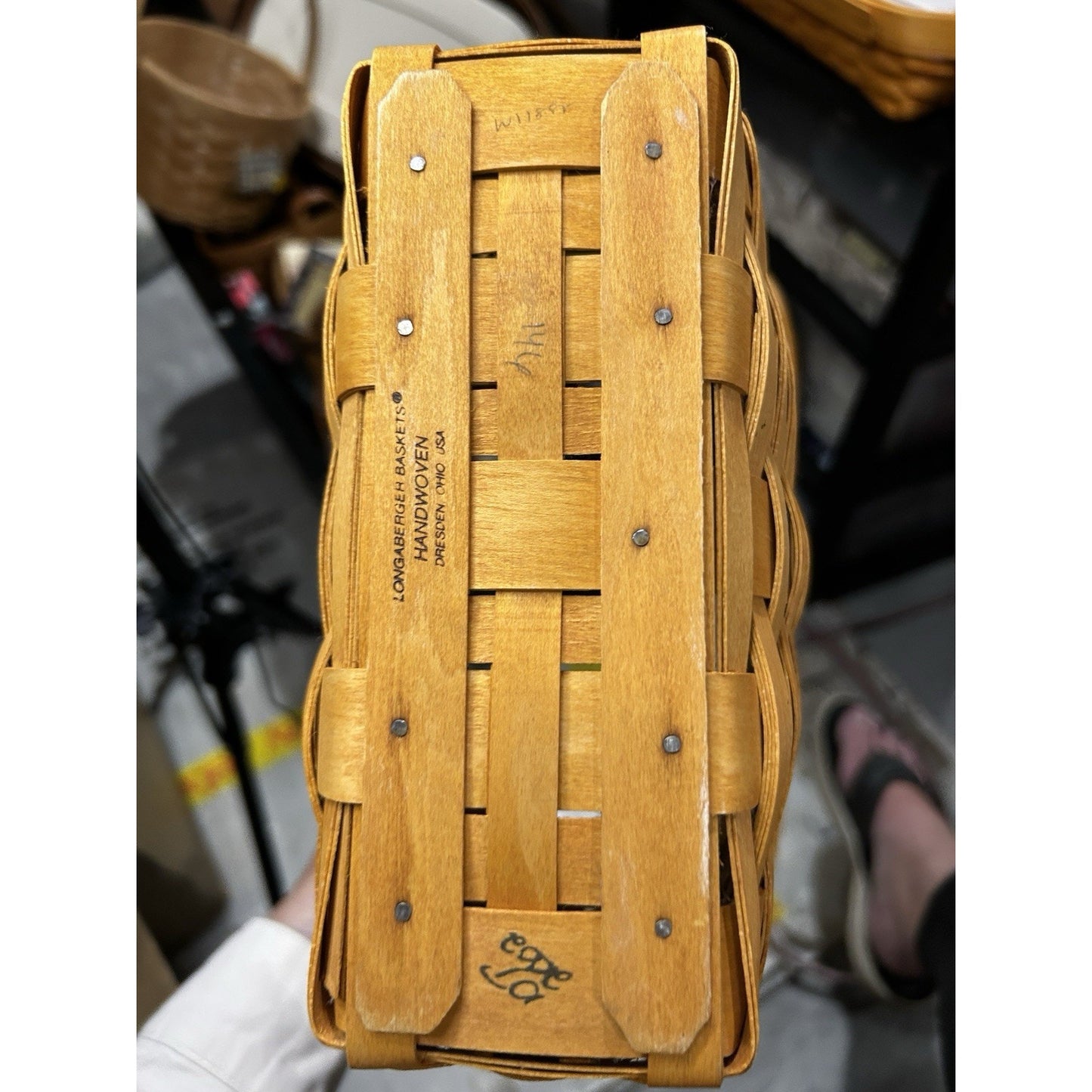 Longaberger Collectors Club Membership Basket 2002 Navy Blue Weaves