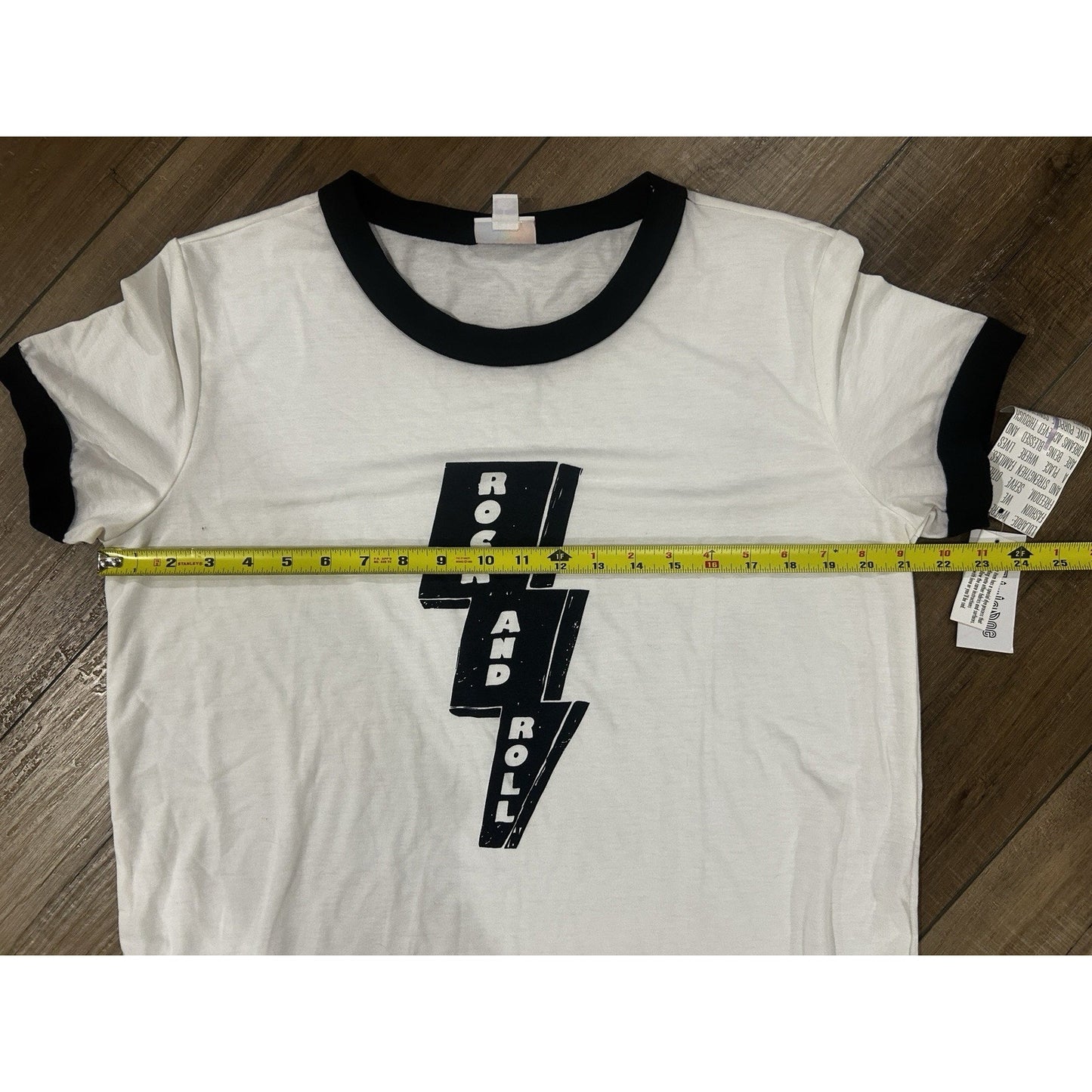 LulaRoe Rock and Roll Graphic T Top T-Shirt Women’s Size L NWT Lightning Concert