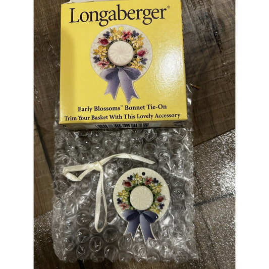 Longaberger Basket Early Blossoms Bonnet Tie On Hat Mothers Day NEW