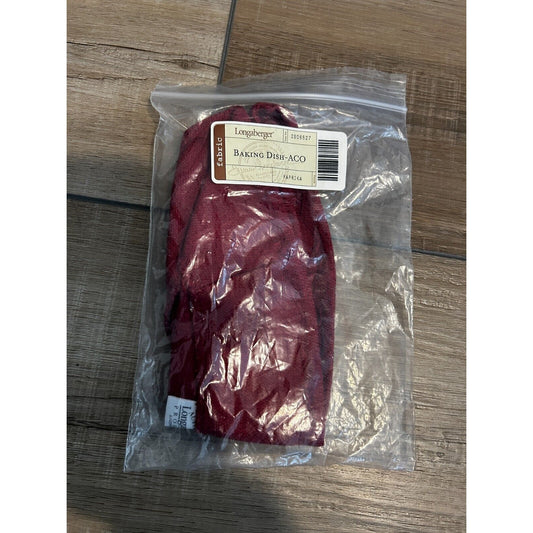 Longaberger Baking Dish ACO Basket Liner Paprika RED fabric NEW