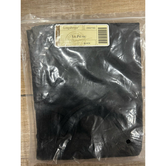 Longaberger Large Picnic Basket Liner - Black fabric Halloween NEW