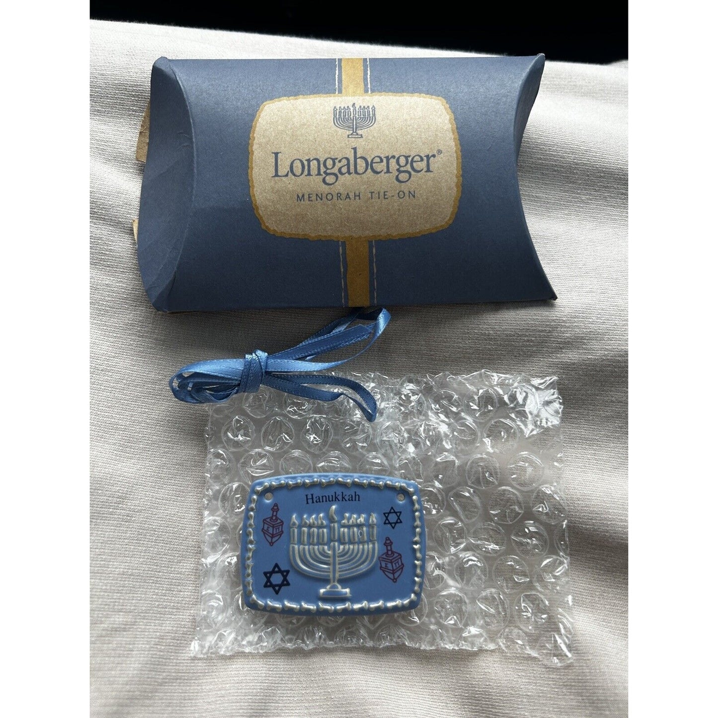 Longaberger Hanukkah MENORAH TIE-ON NEW in box