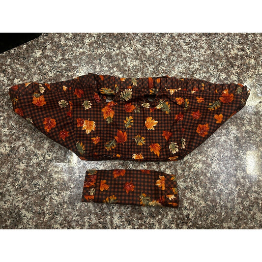 Longaberger Shades of Autumn Bountiful Harvest Basket Liner Fall Gingham lot