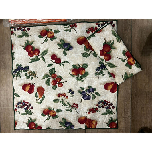 LONGABERGER Fruit Medley NAPKINS Set Of 2 Fabric Square NEW