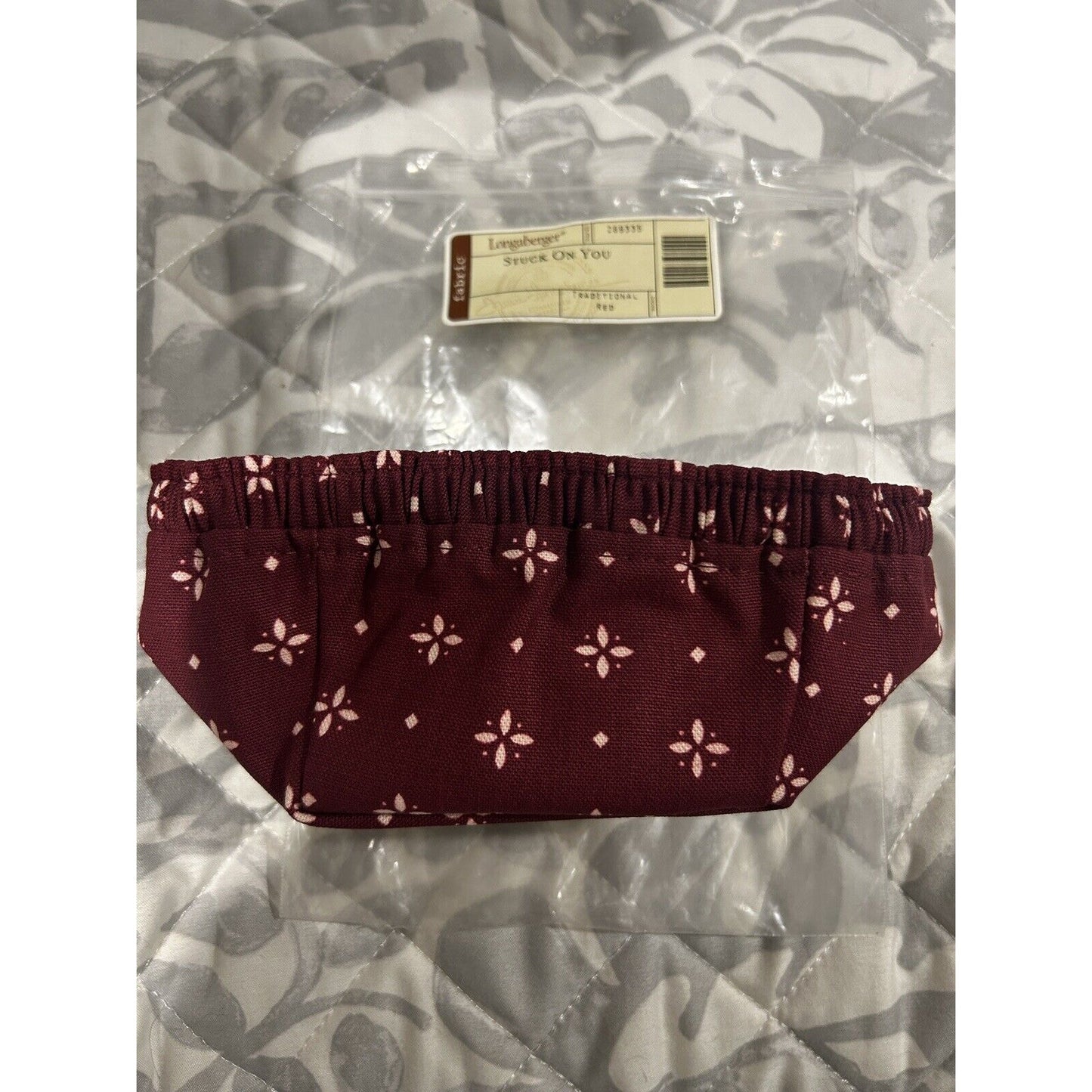 Longaberger Stuck on You Basket Liner NEW Traditional Red Fabric