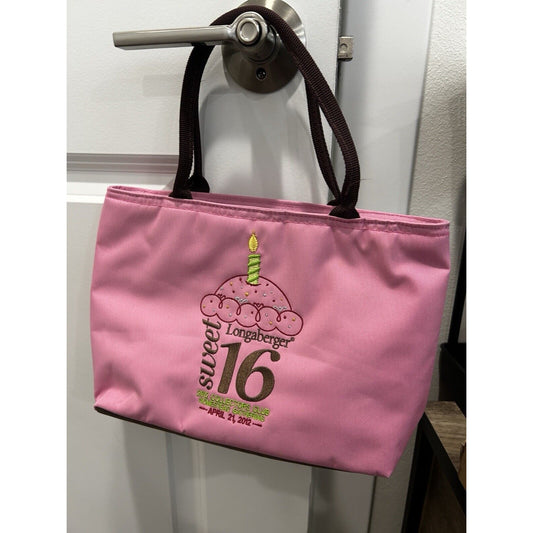 Longaberger Collectors Club Gathering Event Sweet 16 Tote Bag Cupcake pink