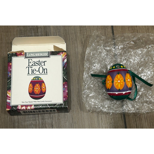 Longaberger Easter egg Basket Tie On pottery 1997 decoration New