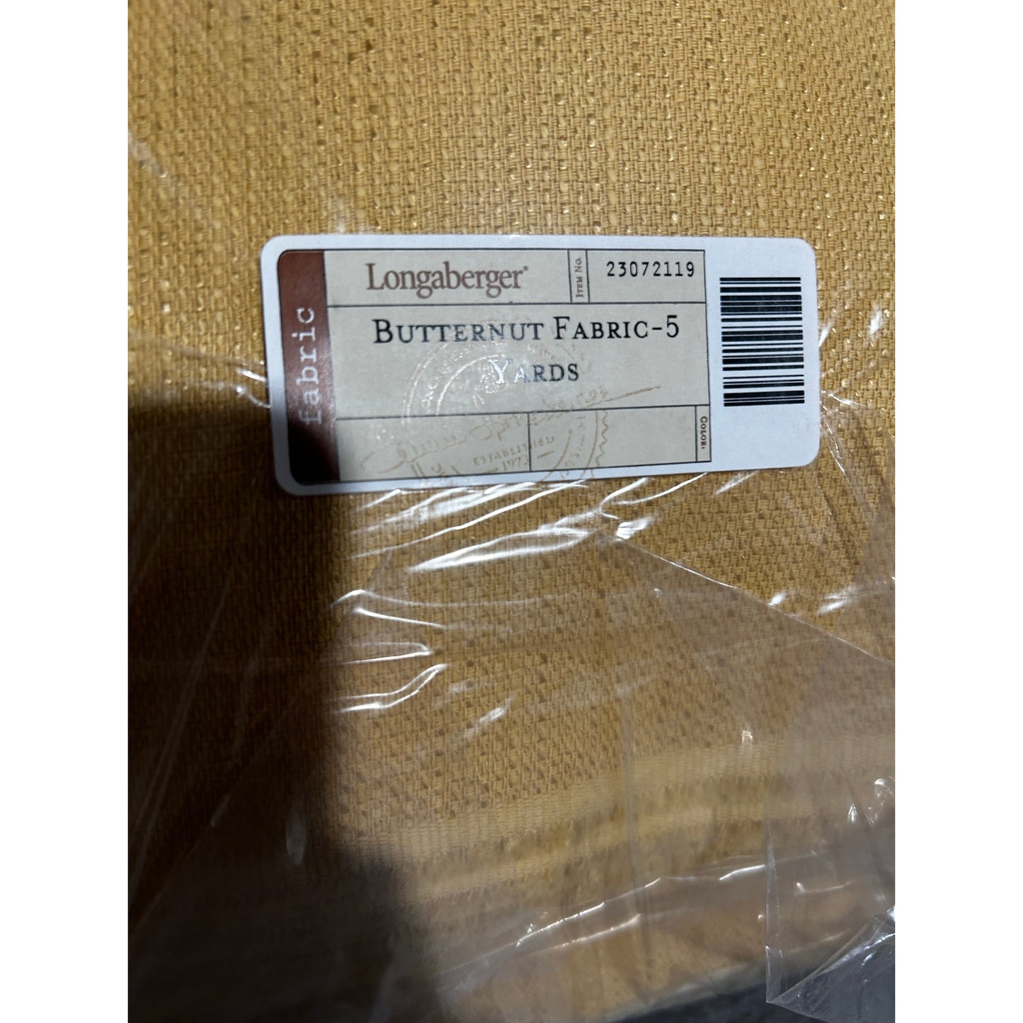 Longaberger Baskets Butternut Yellow Fabric Bulk 5 yards NEW fall Rare