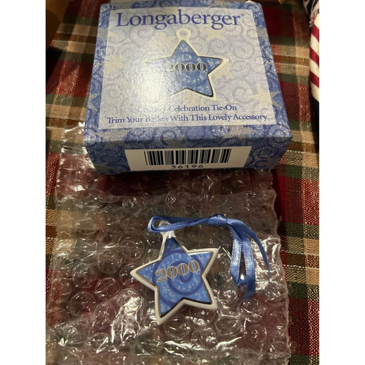 Longaberger Basket tie in Century star 2000 USA pottery