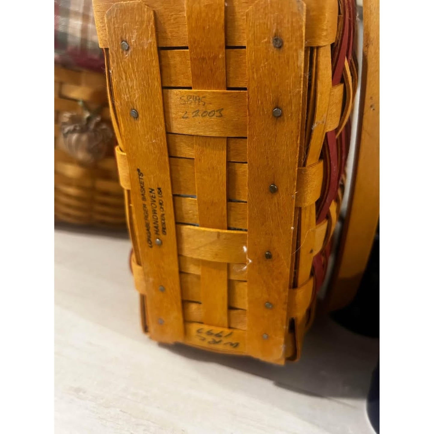 Longaberger patriotic americana flag liner basket 25th anniversary