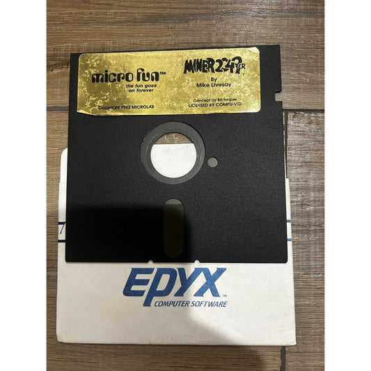 Miner 2049er Micro Fun Apple II 2 Floppy Disk Computer Game 5.25"